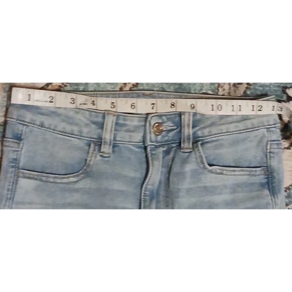 American Eagle Highest Rise Jeggings Distressed Ripped Womens Size 4 25Wx26L - Picture 3 of 10